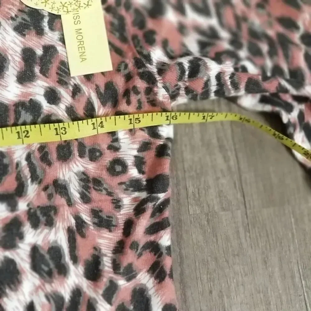 Miss morena animal Print button up cardigan sweater Small
